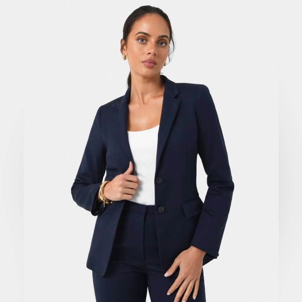 Navy Blue Tailored Blazer Suit Jacket – Size 0 NWT Office Workwear - Forcast